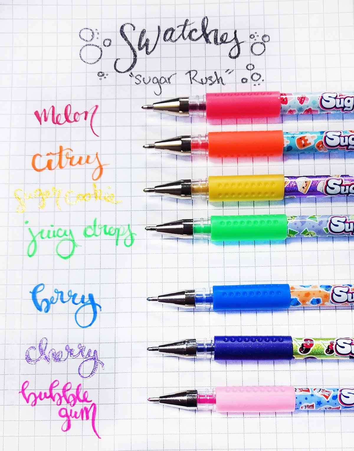 Scentos Scented Gel Pens - 24-Count - Assorted Color Pens for Kids or Adults in Sugar Rush Candy