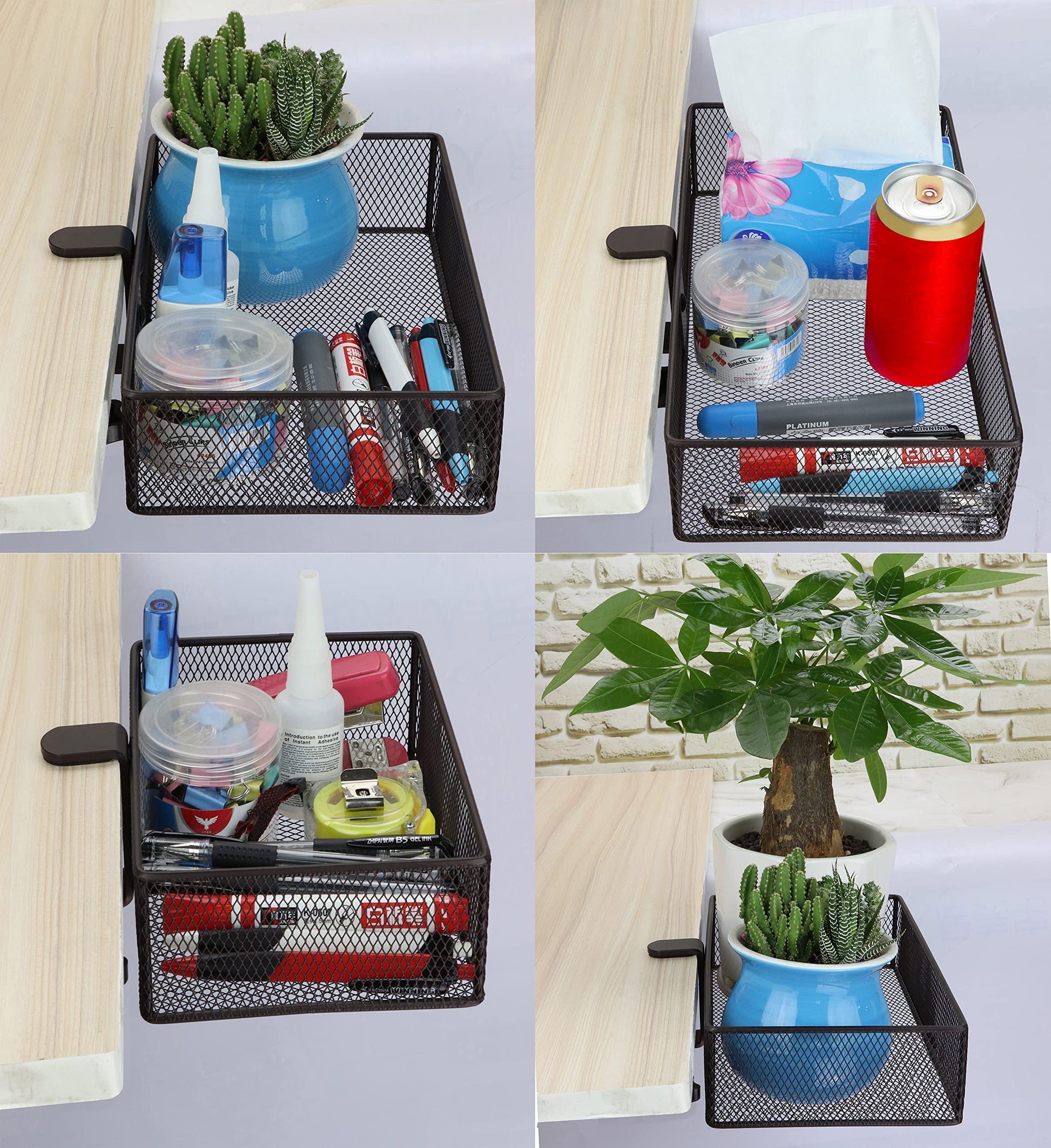 Under Desk Drawer, Clamp on Desk Organizer Under Table Hanging Desk Storage
