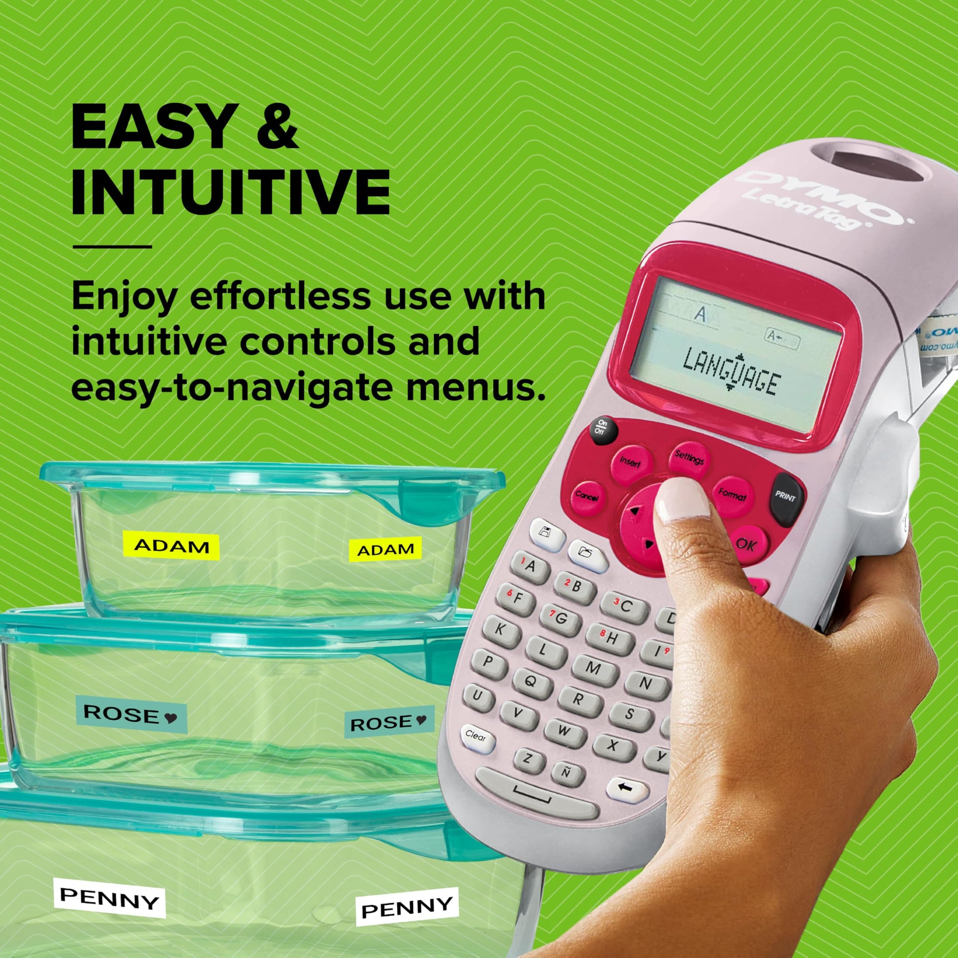 DYMO® LetraTag LT-100H Handheld Label Maker | ABC Keyboard Label Printer with Easy-to-Use, 13