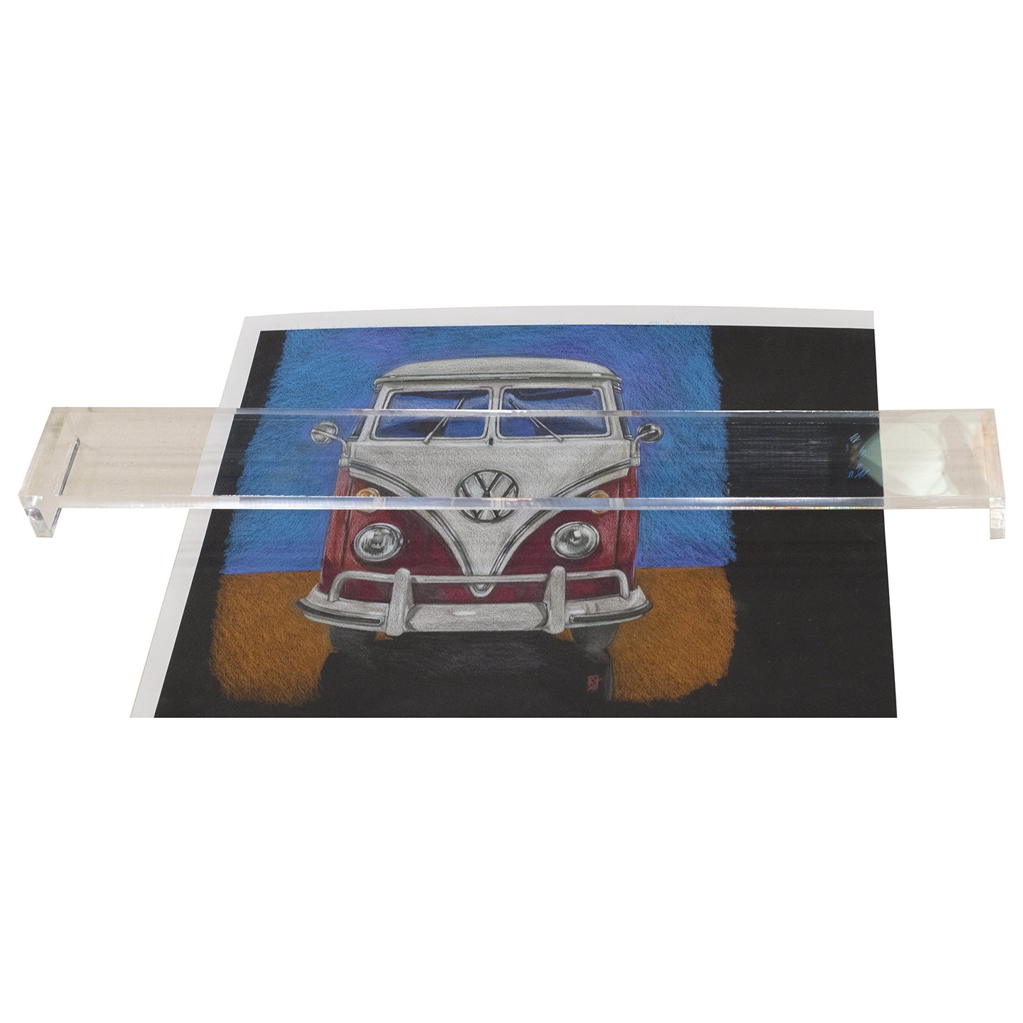 Creative Mark Artist Leaning Bridge - 18 Inches Clear Acrylic Wrist Rest - Steady Hand Drawing
