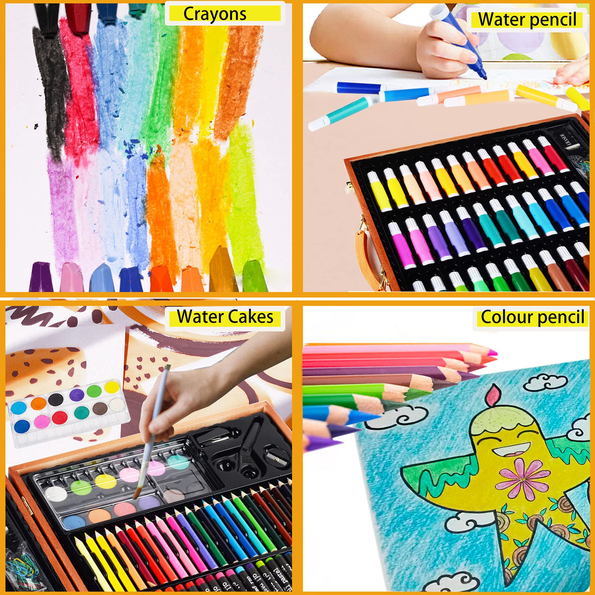 KINSPORY Drawing Case, 150 Pieces Drawing Supplies