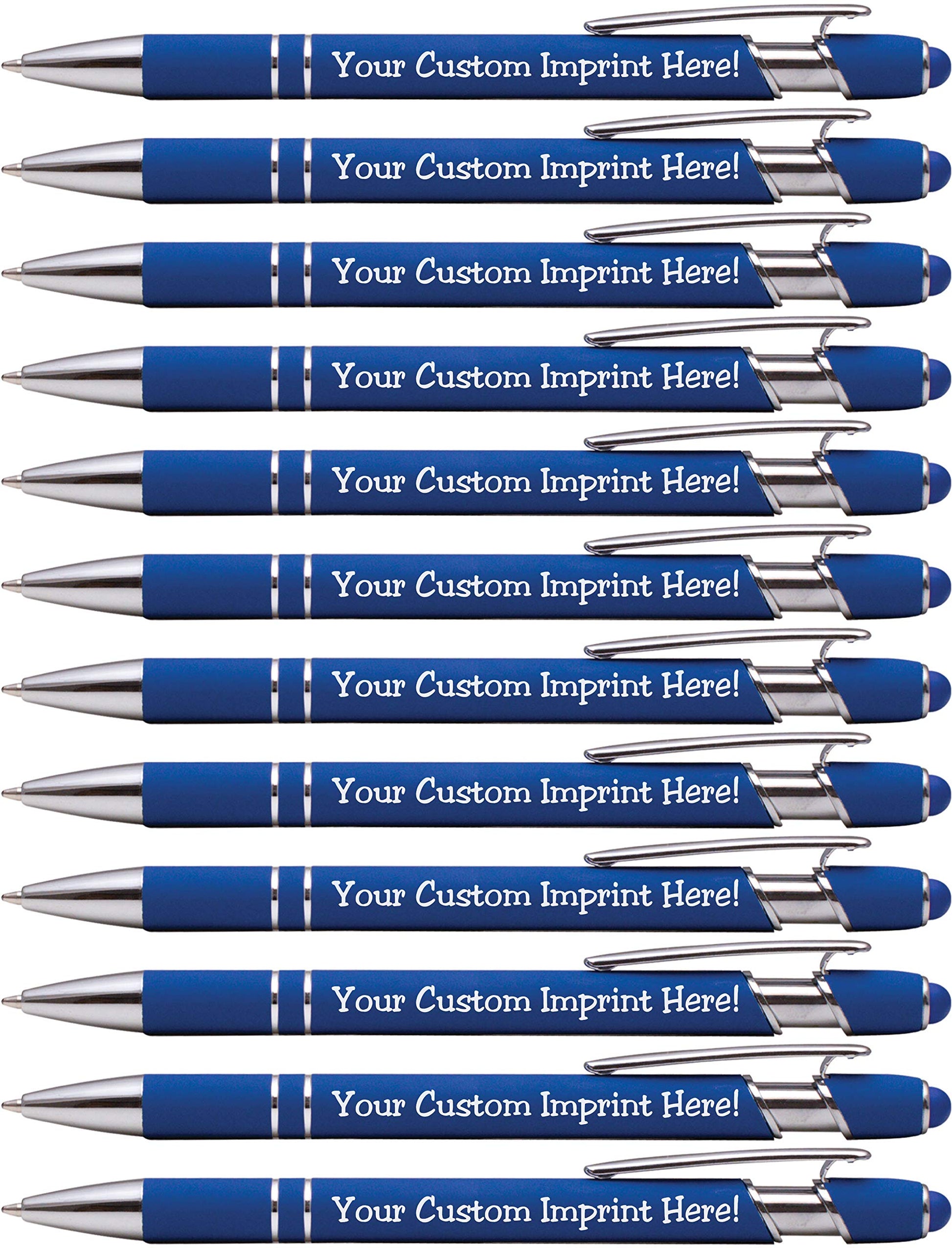 ExpressDesigns™ - Premium Custom Pens with Stylus | Burst of Color | Personalized Soft Touch Metal