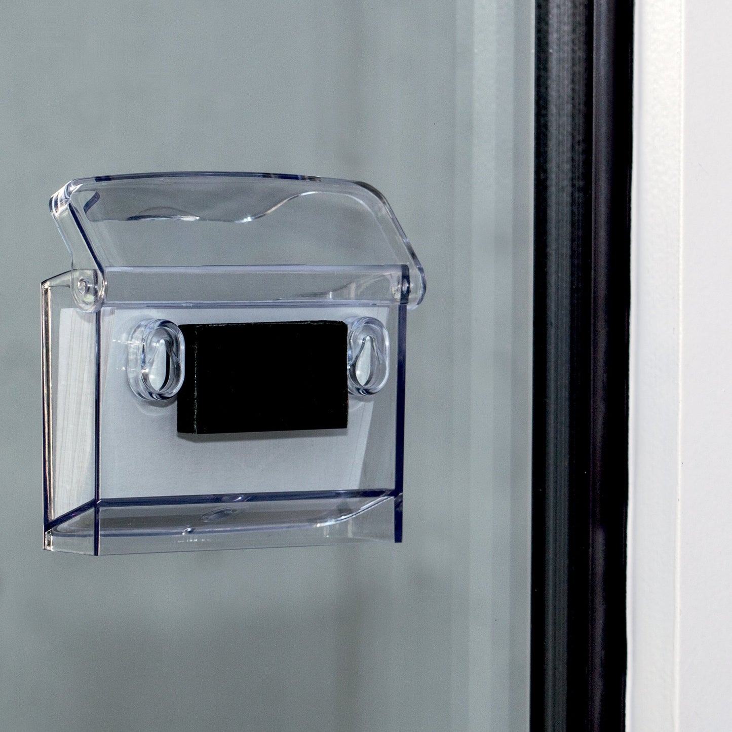 SIGEL LH326 Outdoor Wall-Mounted Business Card Holder, for up to 60 Cards, Acrylic, Transparent, 1
