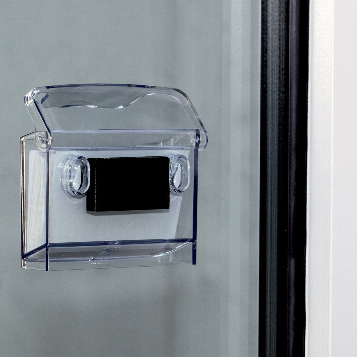SIGEL LH326 Outdoor Wall-Mounted Business Card Holder, for up to 60 Cards, Acrylic, Transparent, 1