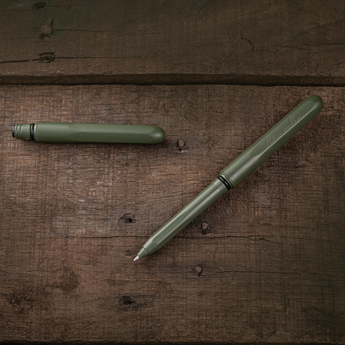 Rite in the Rain All-Weather EDC Pen, Flat Dark Earth, Black, OD Green Pokka 3-Pack, Black 0.8mm