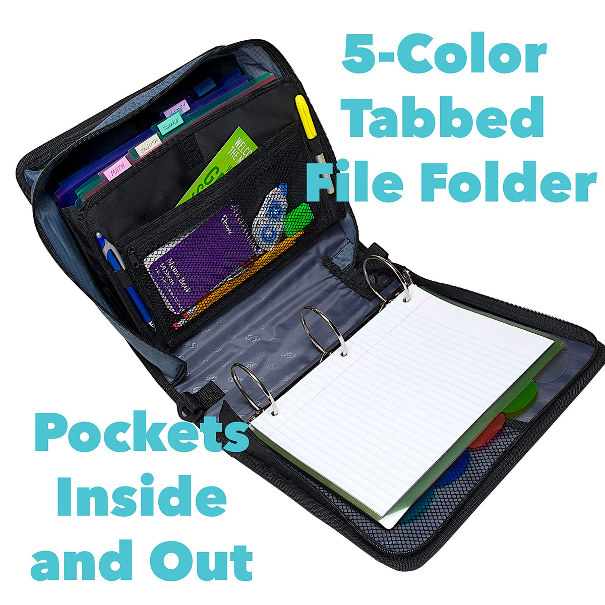 Case-it School Zipper Binder | 3-Inch Capacity | D-146 Purple