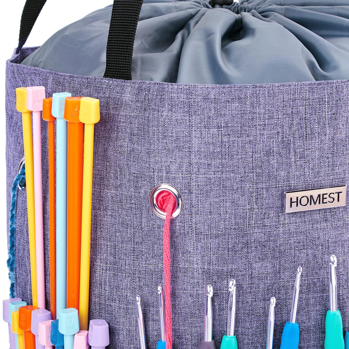 HOMEST Crochet Bag Organizer for Yarn Storage, and Knitting Accessories