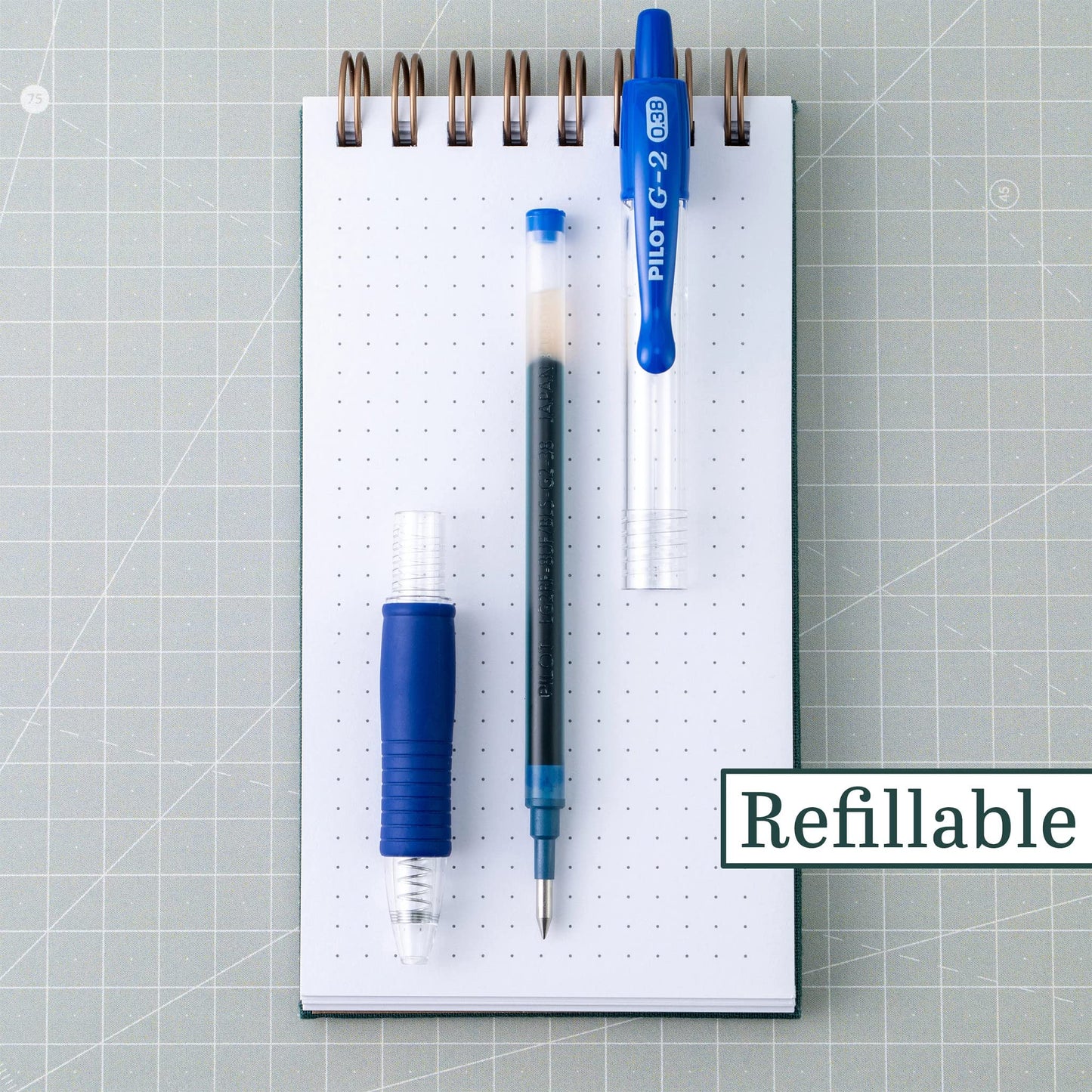 PILOT G2 Premium Retractable Rolling Ball Blue Gel Pens, .38mm, 12-Pack