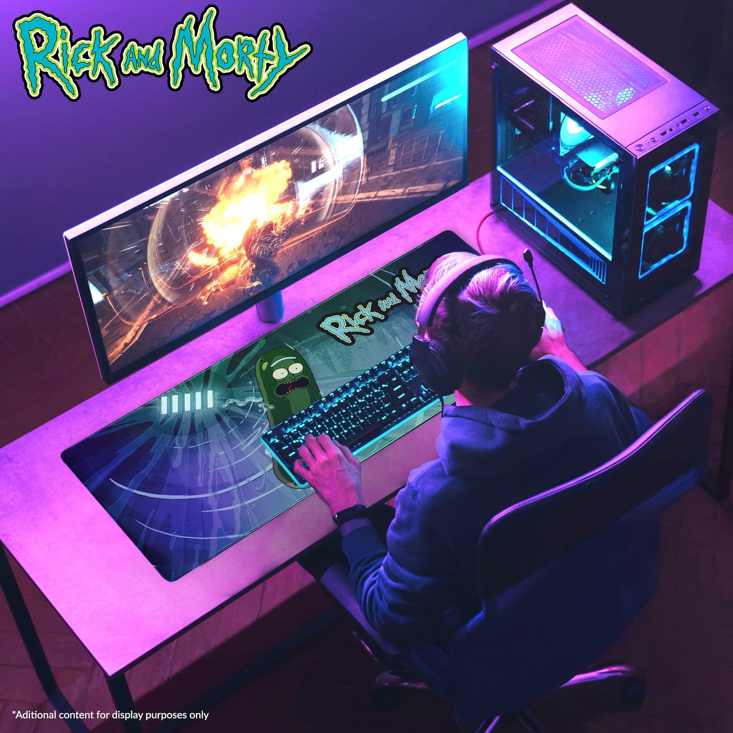 Rick and Morty Desk Pad Large Mouse Mat 31.2 x 13.9 Desk Protector Mat PC Laptop Keyboard and Mouse