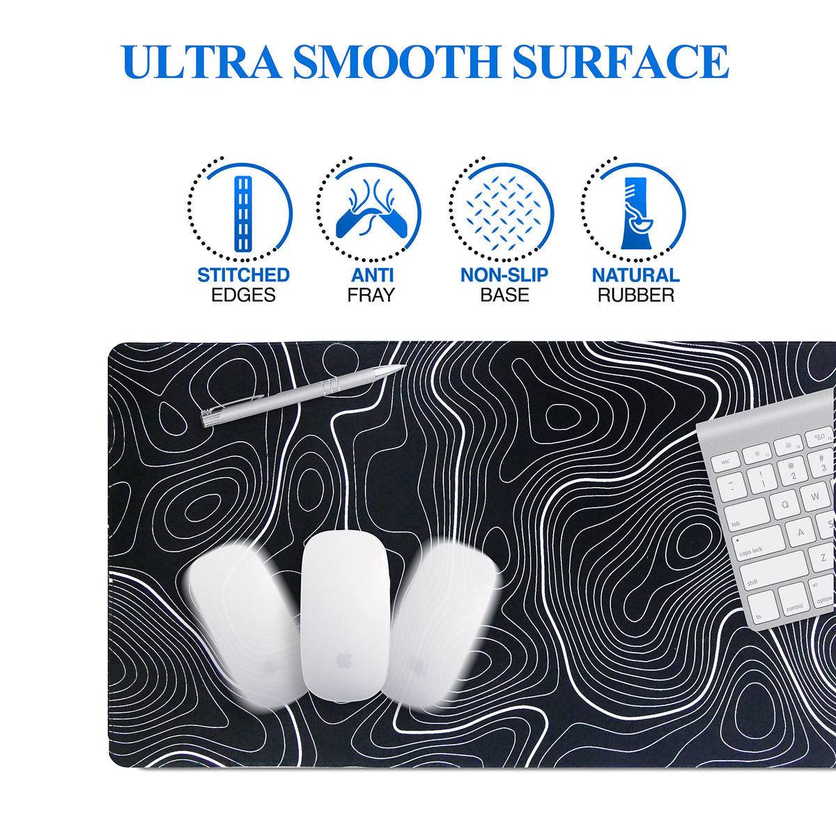 Viorichve Gaming Mouse Pad XXL Extended Large Desk Pad Mat 34.65 x 15.75 Inches Keyboard Laptop
