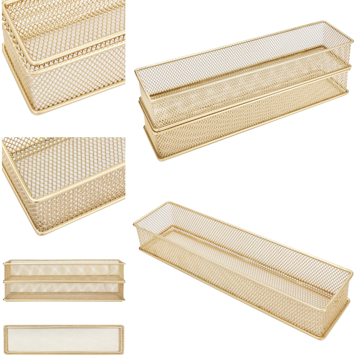 Annova Mesh Stackable Drawer Cabinet and Shelf Organizer Bins Storage Basket School Office Supply