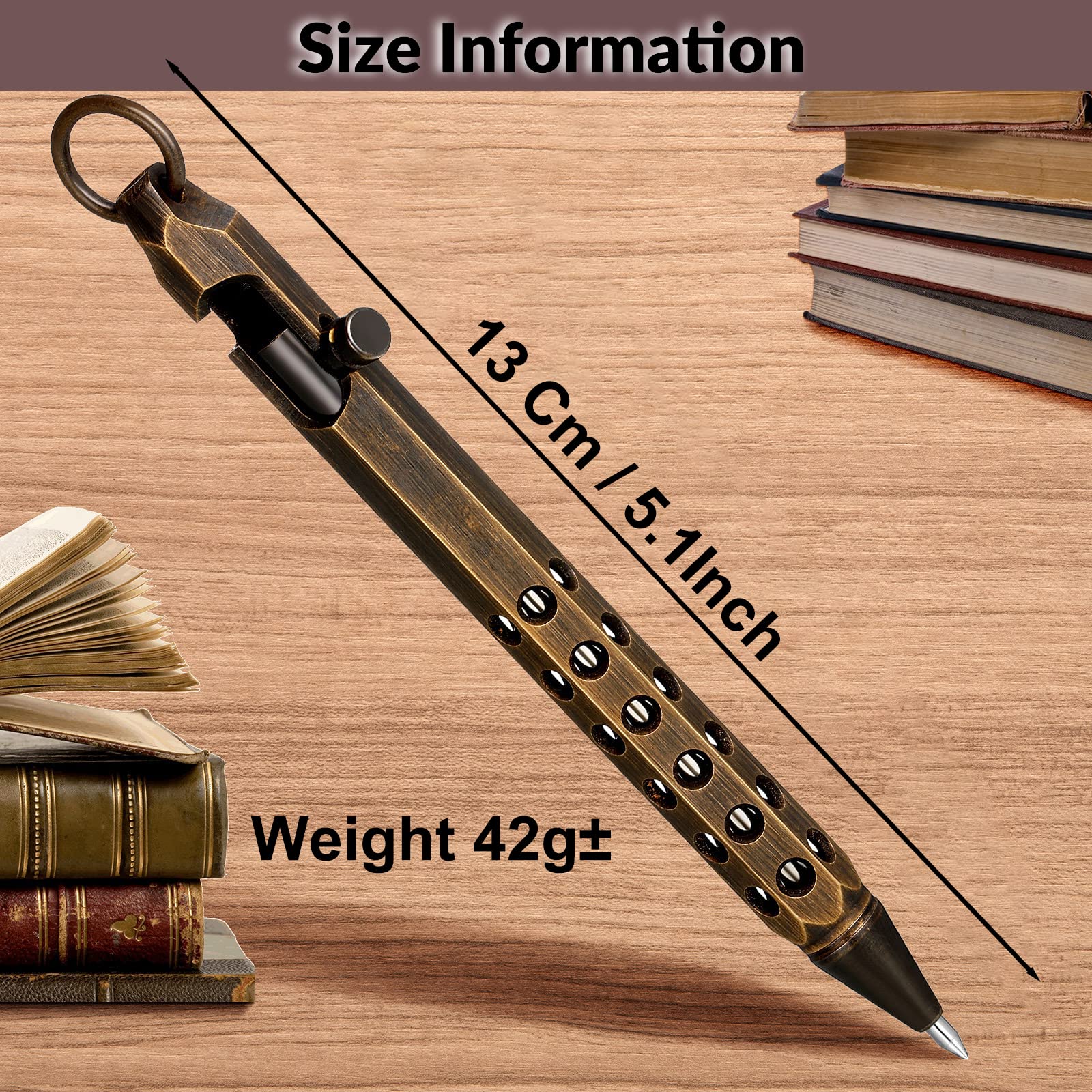 Auchic Personalized Bolt Action Pen Gift Set Free Engraved Customed Pocket EDC Brass allpoint Pen