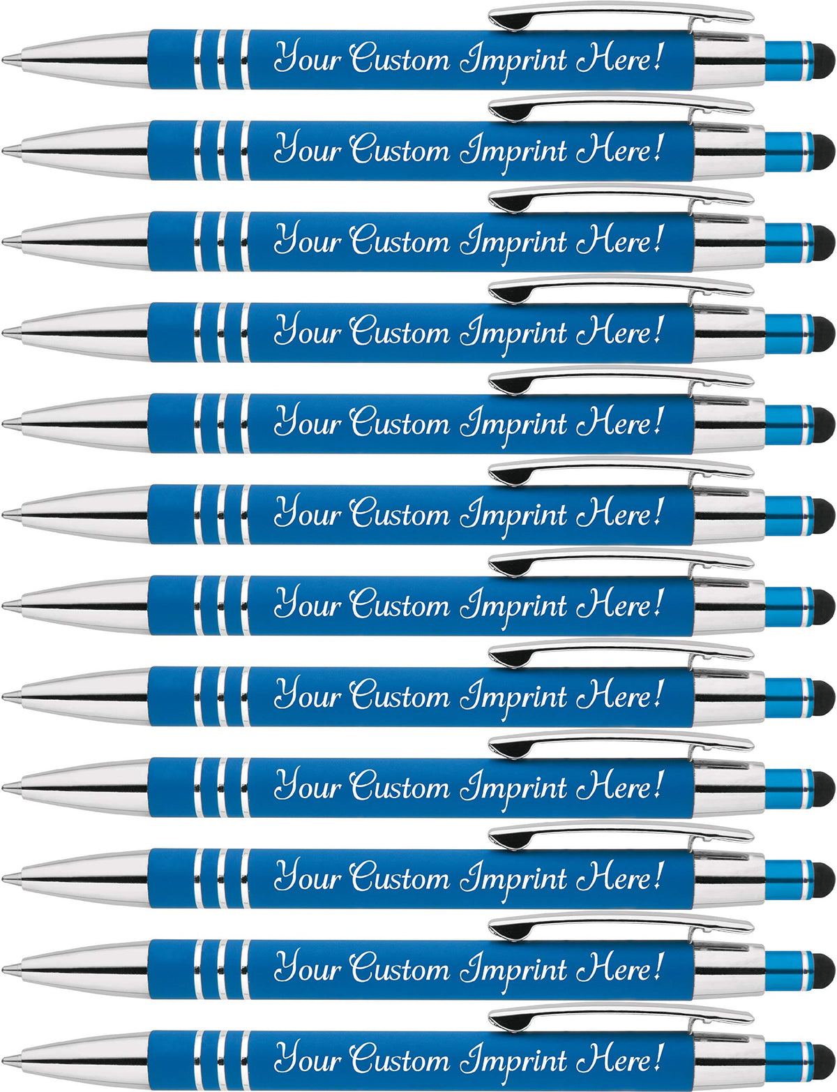 Personalized Pens - Hottie Rubberized Soft Touch Ballpoint Pen with Stylus tip is a stylish