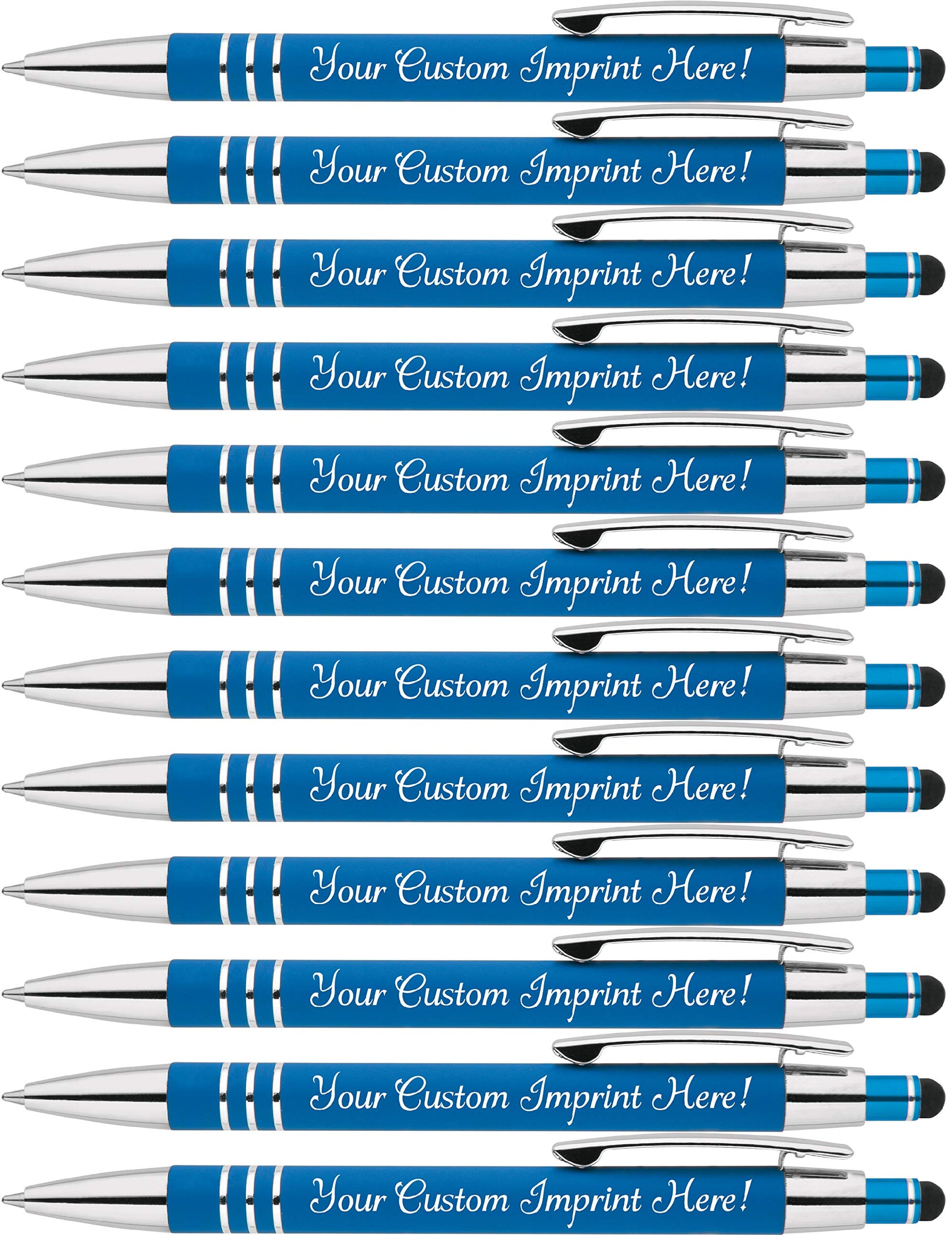 Personalized Pens - Hottie Rubberized Soft Touch Ballpoint Pen with Stylus tip is a stylish