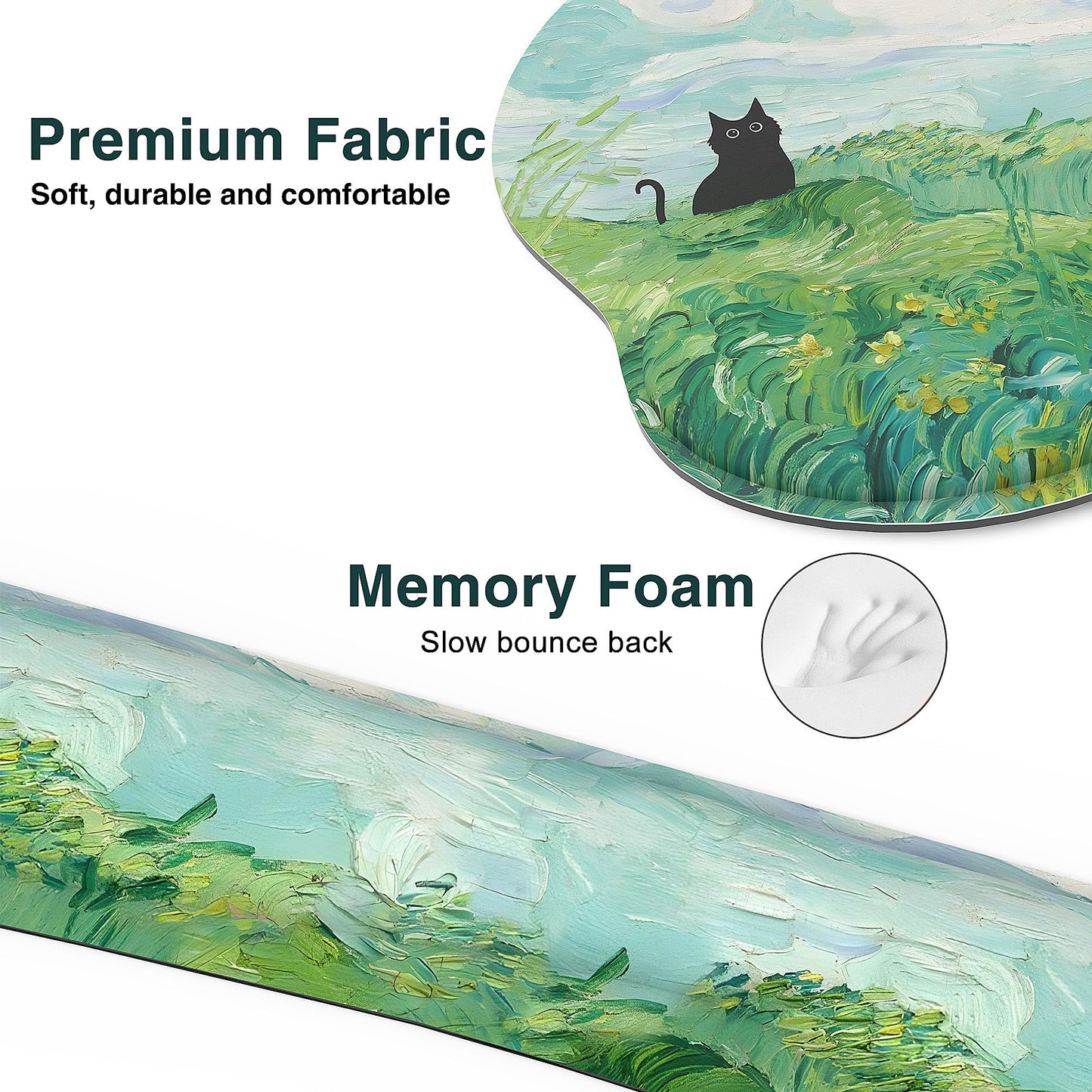 Ergonomic Mouse Pad with Wrist Rest and Keyboard Wrist Rest, Mousepad