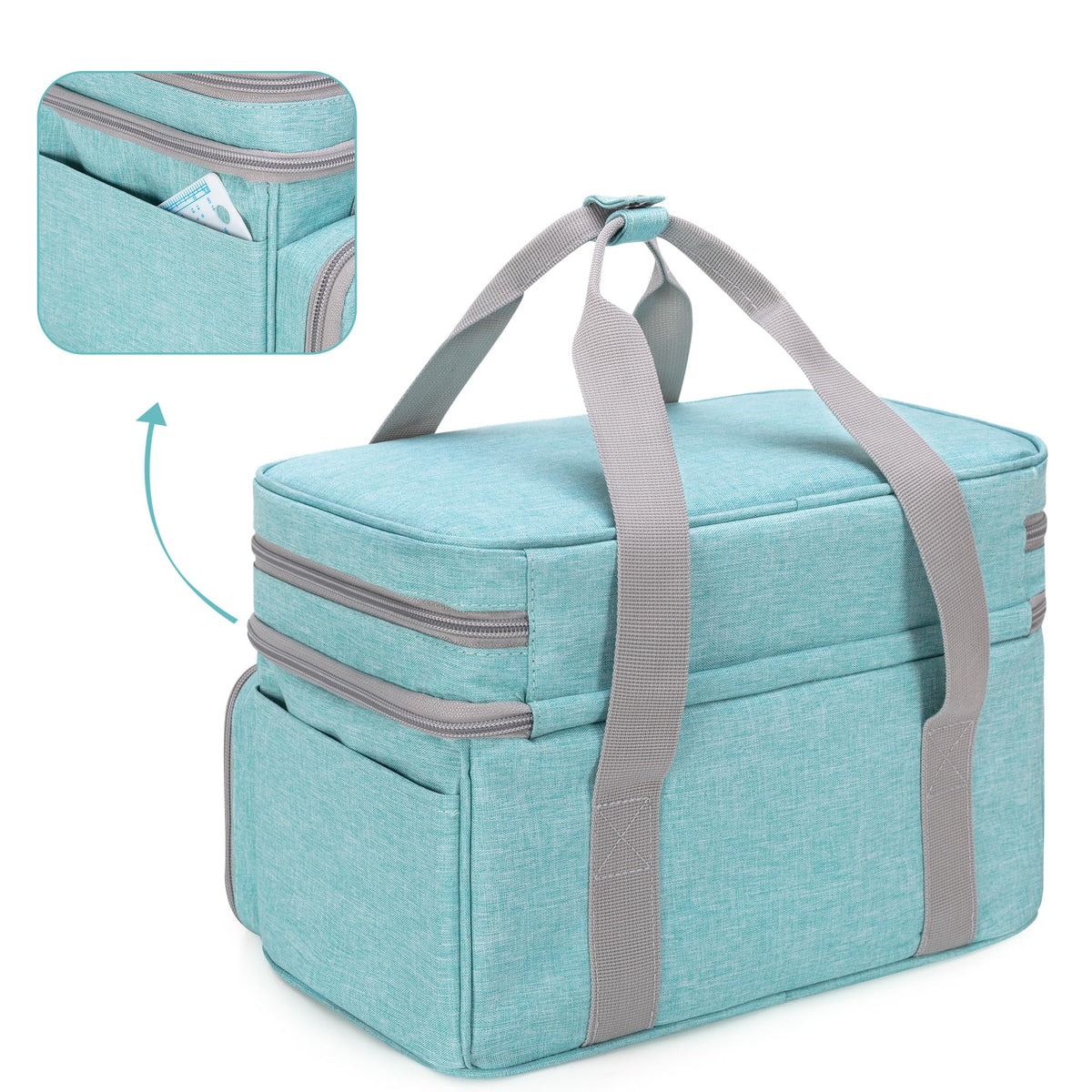 BAFASO Double Layer Sewing Accessories Organizer, Green