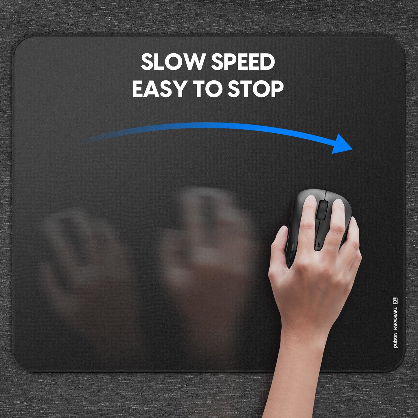 Pulsar Gaming Gears ParaBrake v2 Gaming Mouse Pad, XL, Black