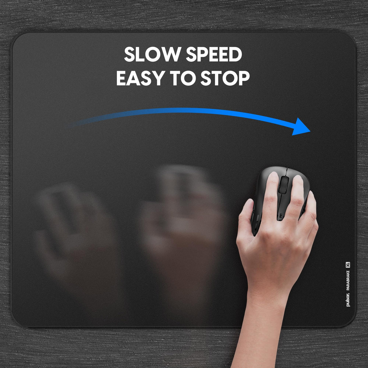 Pulsar Gaming Gears ParaBrake v2 Gaming Mouse Pad, XL, Black