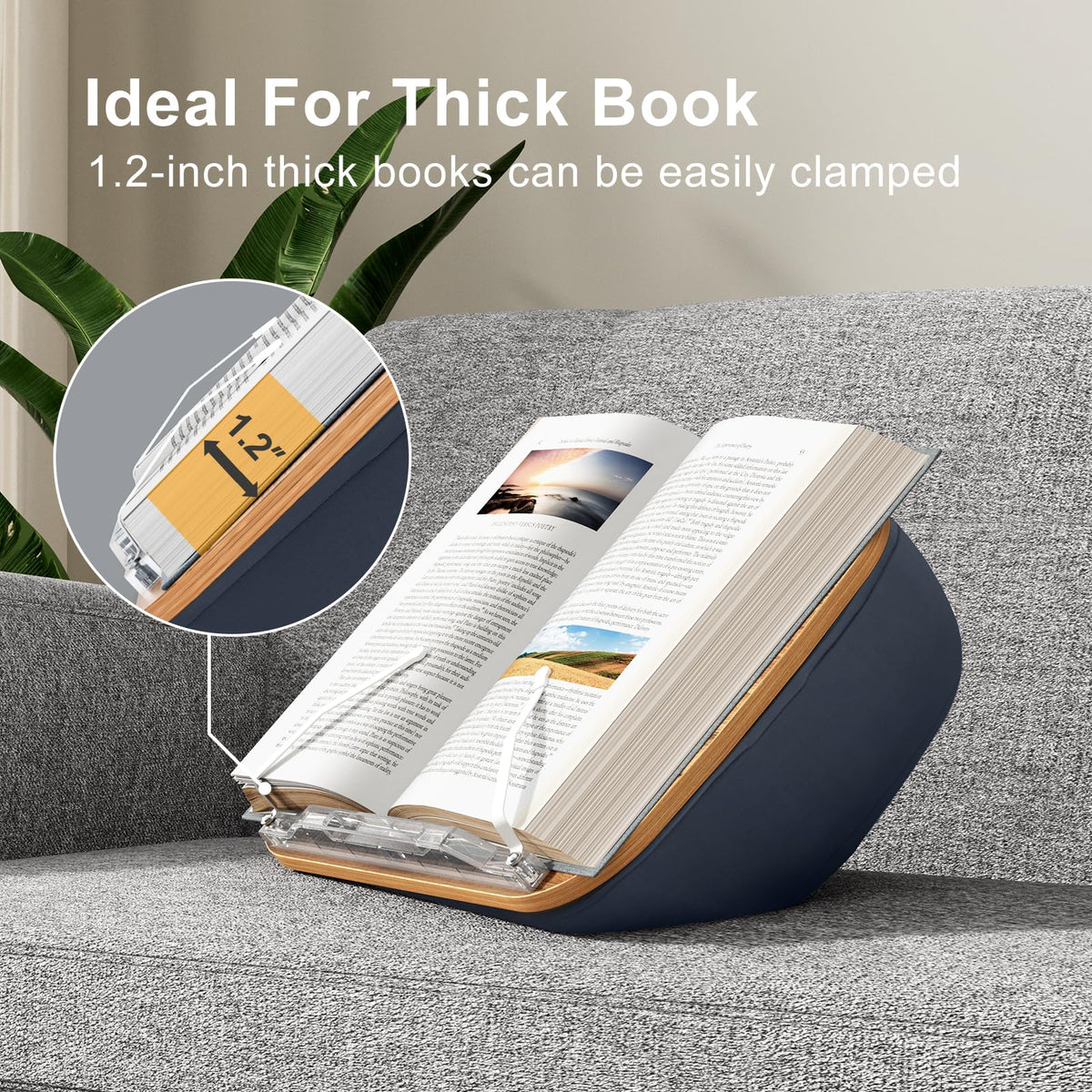 ERGONOV Lap Book Stand for Hands Free Reading Comfortable Pillow Stand