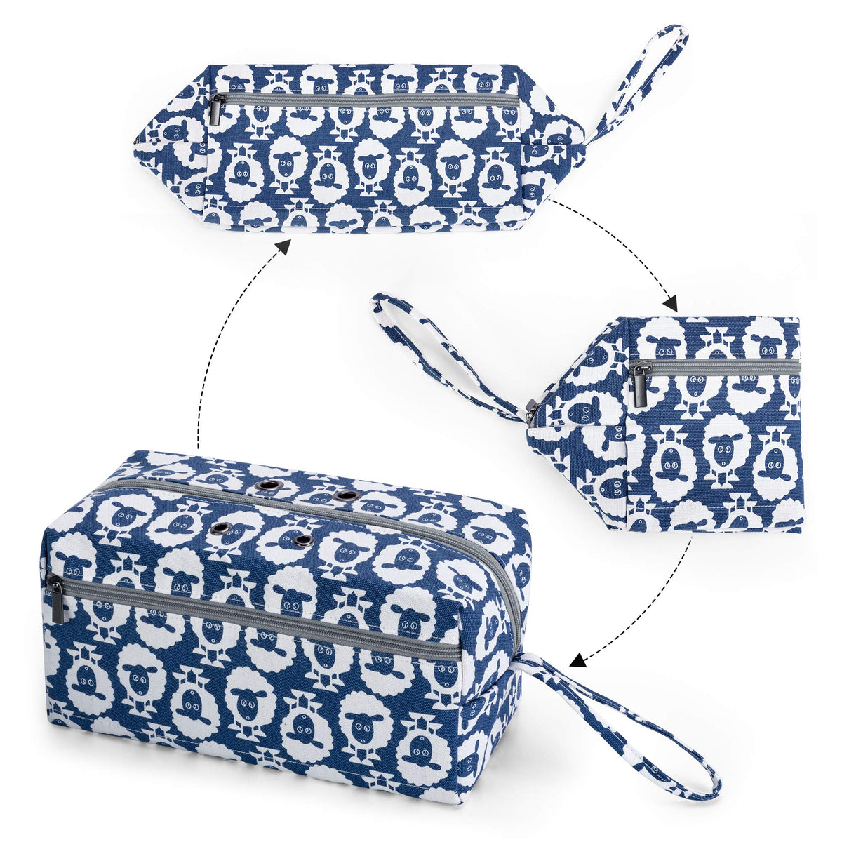 LUXJA Large Yarn Storage Bag for Yarn Skeins, Sheep
