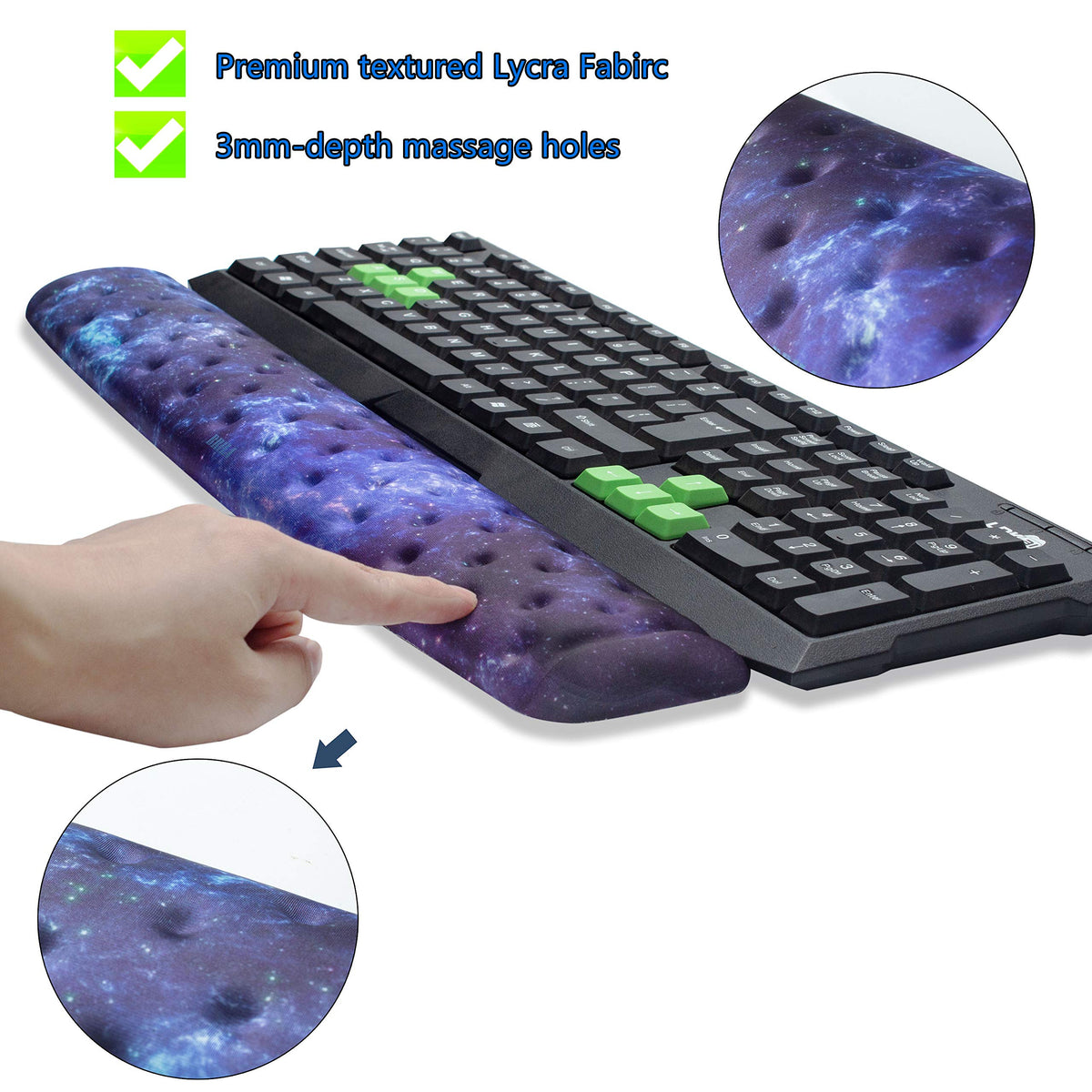 BRILA Memory Foam Mouse & Keyboard Wrist Rest Support Pad Cushion Set for Computer, Laptop, Office