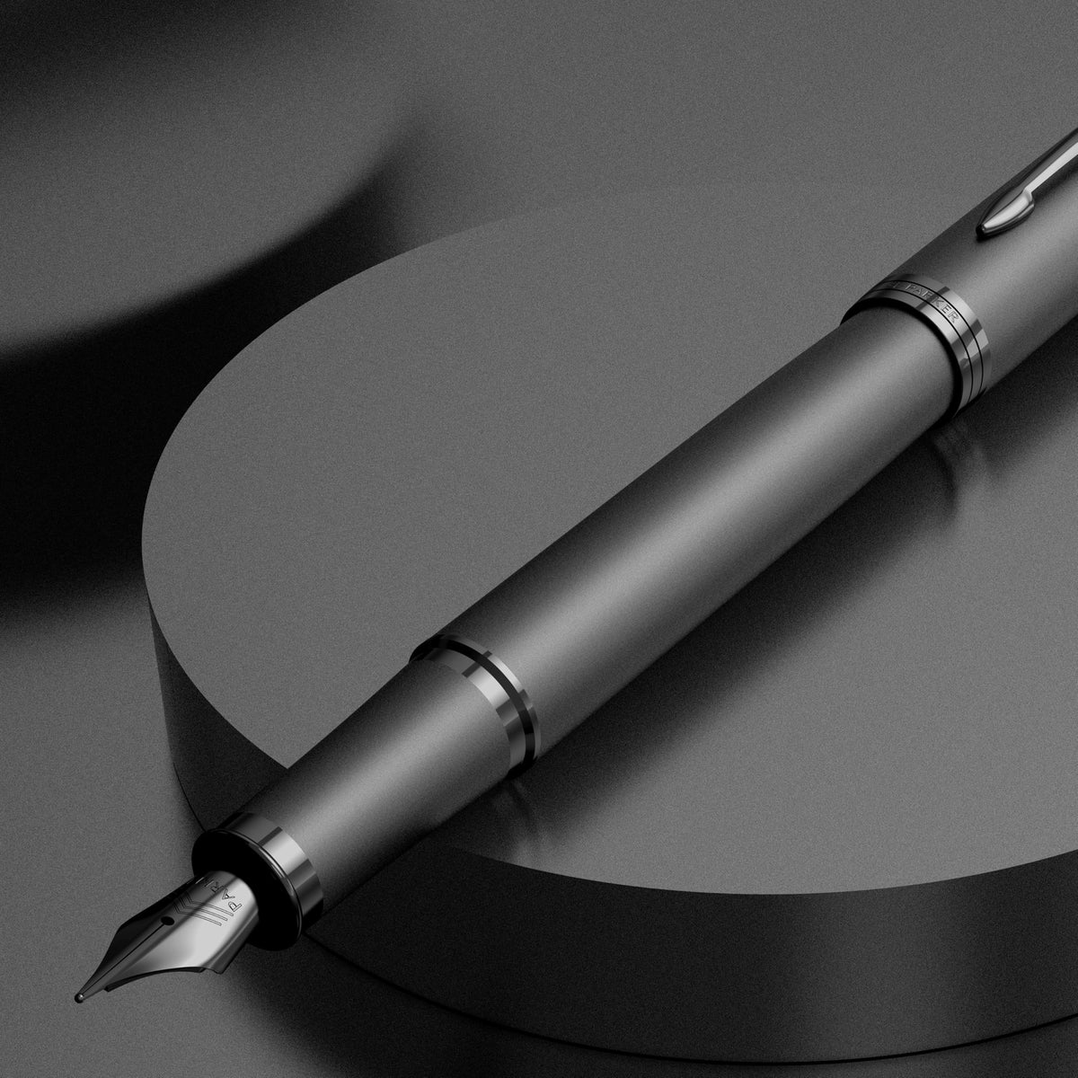 Parker IM Monochrome Ballpoint Pen | Gun Metal Finish and Trims | Medium Point with Blue Ink | Gift