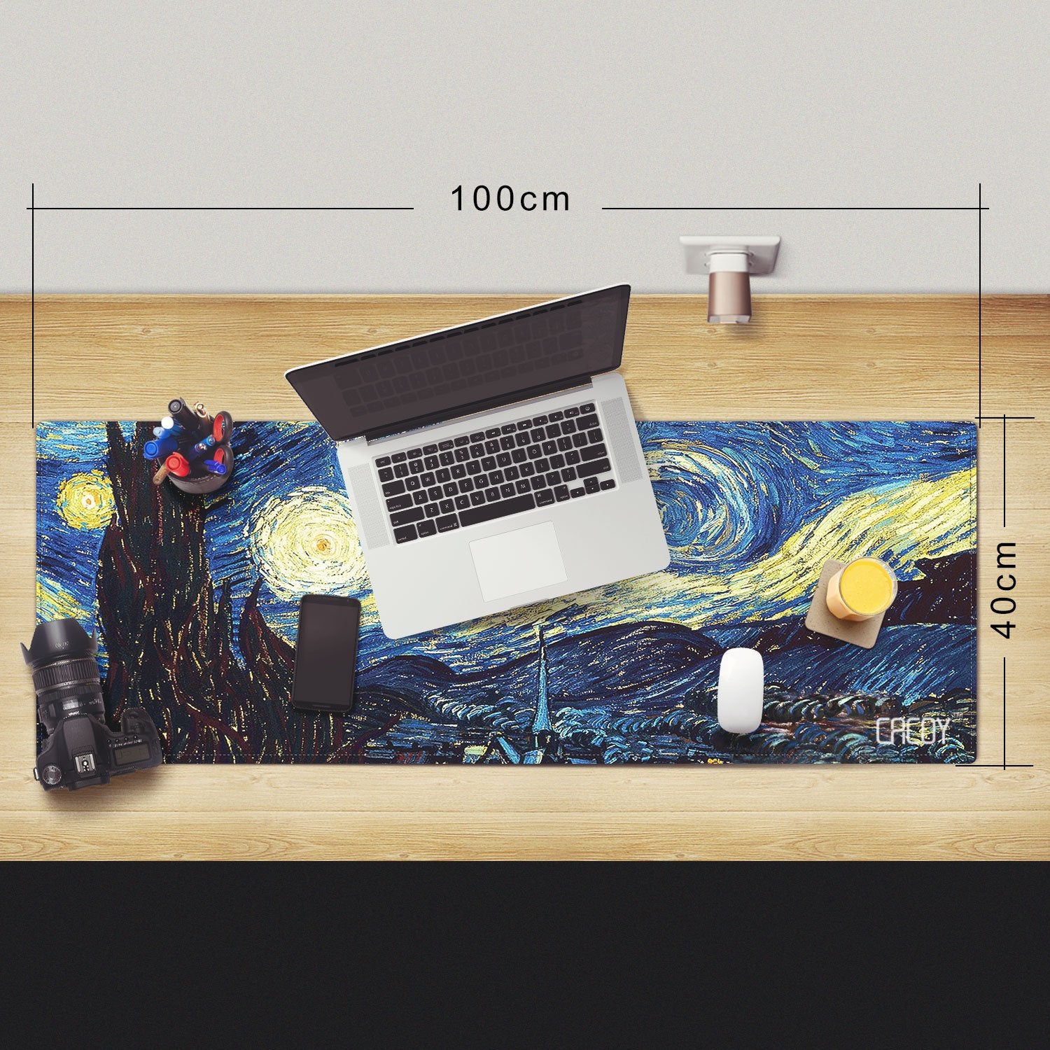 Cacoy Gaming Mouse Pad, 40"x16" Large Non-Slip Rubber Base Mousepad, XXL Extended Keyboard Mouse