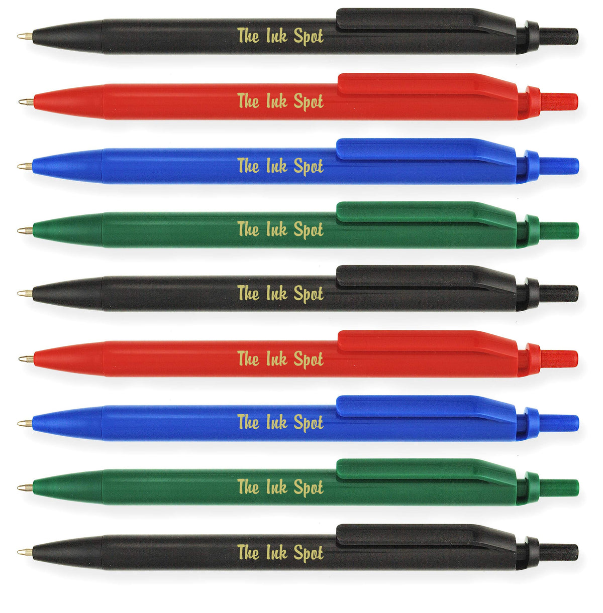 100 Excel Classic Click Personalized Custom Printed Pens - Assorted Colors