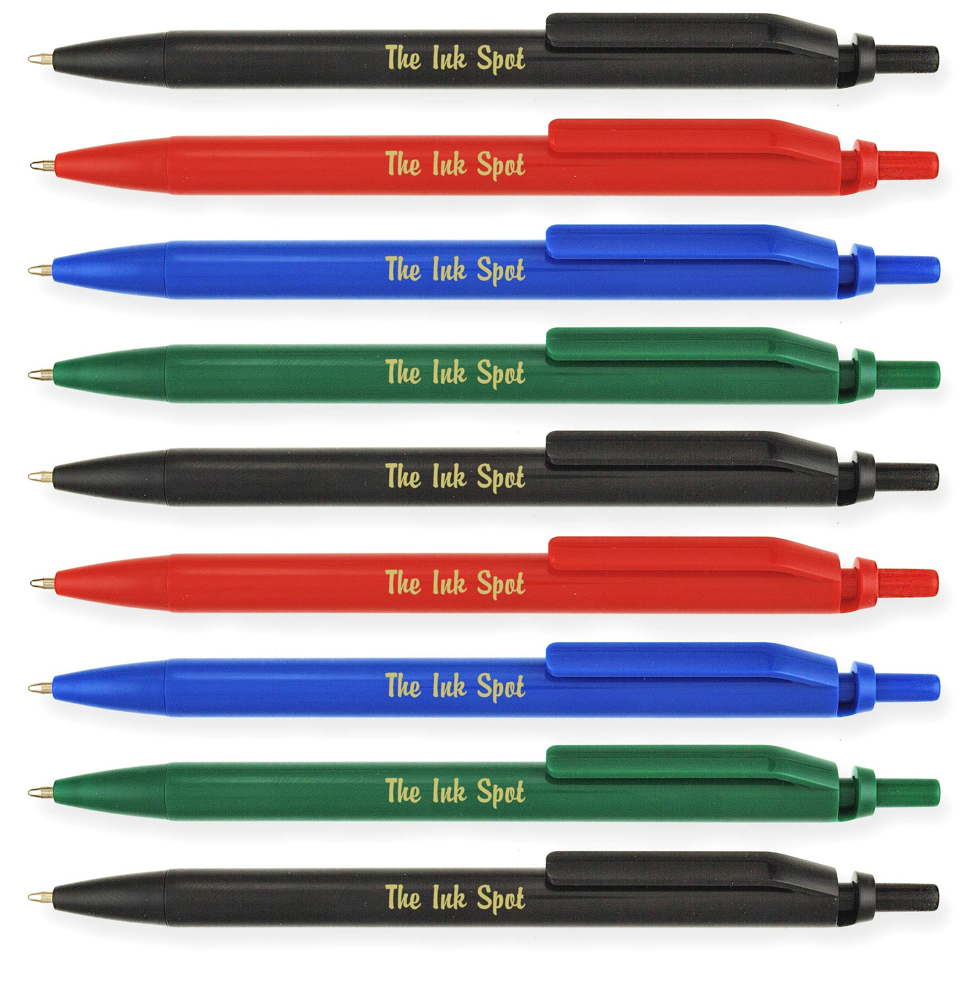 100 Excel Classic Click Personalized Custom Printed Pens - Assorted Colors