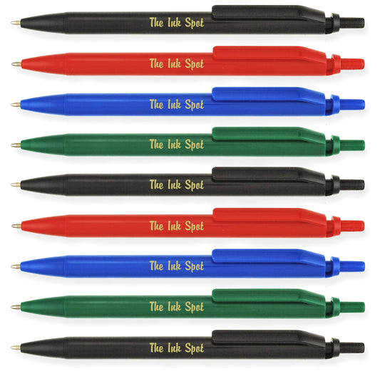 100 Excel Classic Click Personalized Custom Printed Pens - Assorted Colors