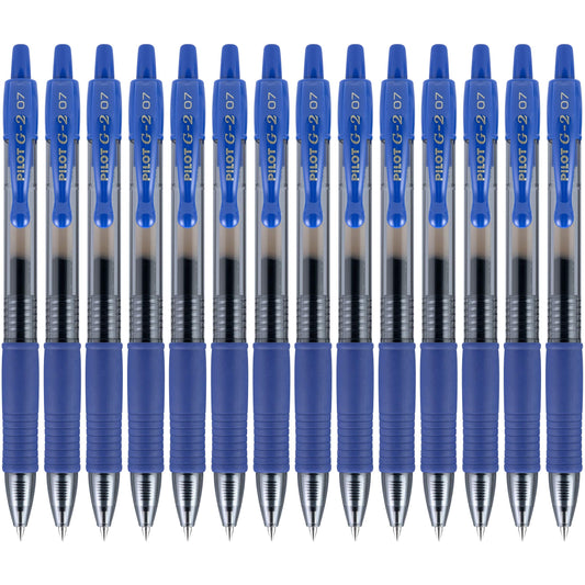 PILOT G2 Gel Roller Pens Fine Point, Blue Ink Pens Fine Point, Pack of 14
