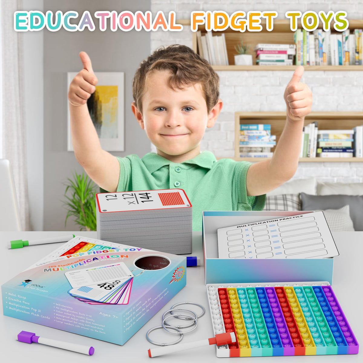 Multiplication Flash Cards 3rd Grade with Multiplication Chart - Times Table Flash Cards Math Game