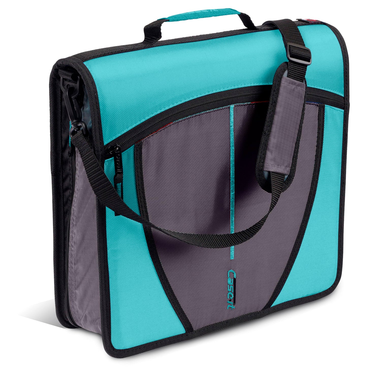 Case-it Zipper Binder | 3-Inch O-Rings | 600-Sheet | D-146 Spearmint Blue