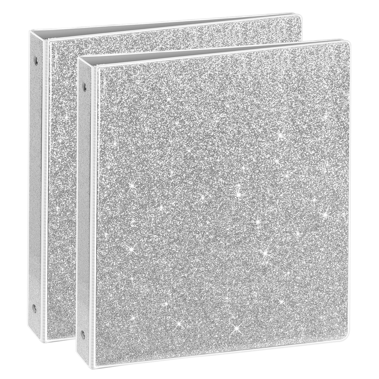 NatureTouch 3 Ring Binder, Glitter 1 Inch Binder Organizer (10.5'' x 11.5'') Holds 8.5’’ x 11’’