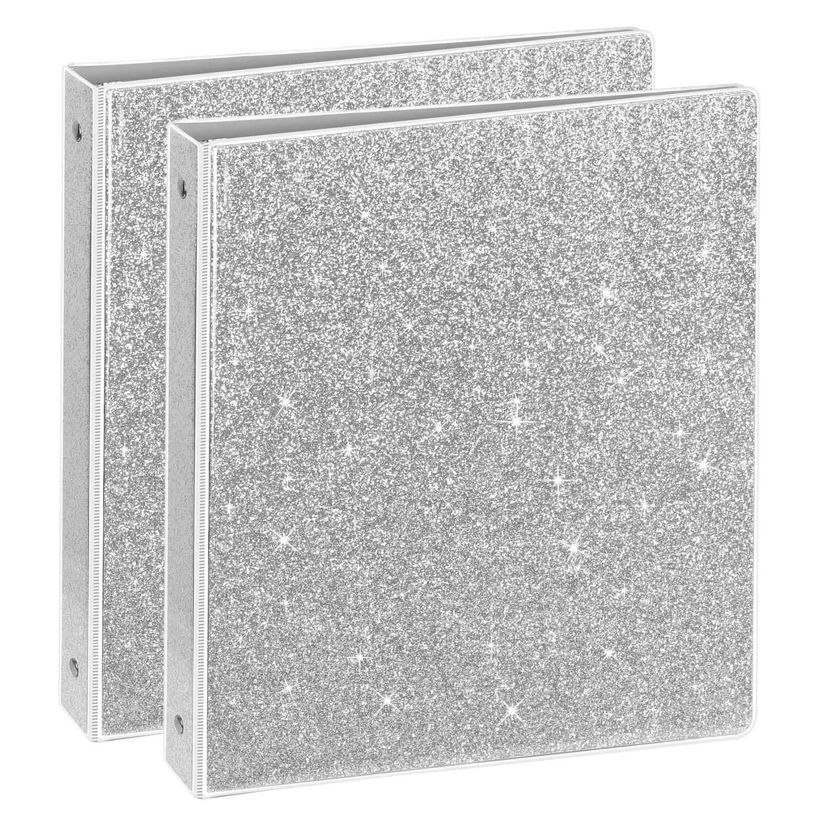 NatureTouch 3 Ring Binder, Glitter 1 Inch Binder Organizer (10.5'' x 11.5'') Holds 8.5’’ x 11’’