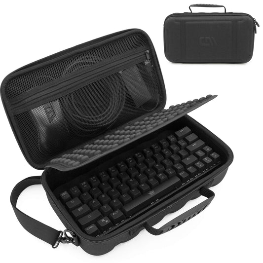 CASEMATIX 60% Keyboard Case for 61 Key Mechanical Keyboards up to 11.5" - Protective Hard Shell
