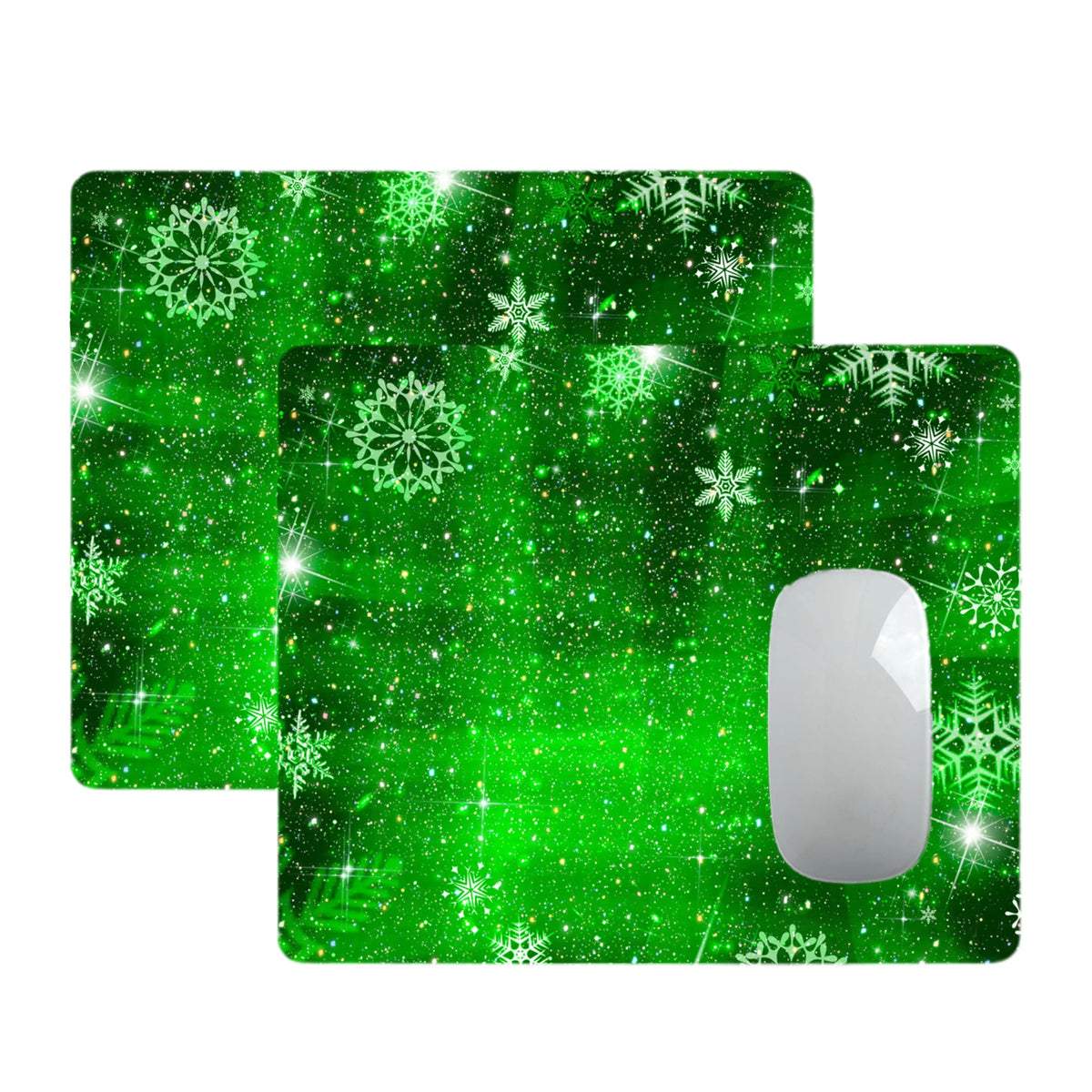 Mouse Pad Diamond Green Glitter Sparkle Mousepad Bling Desk Accessories Gaming Bling Rubber Pads