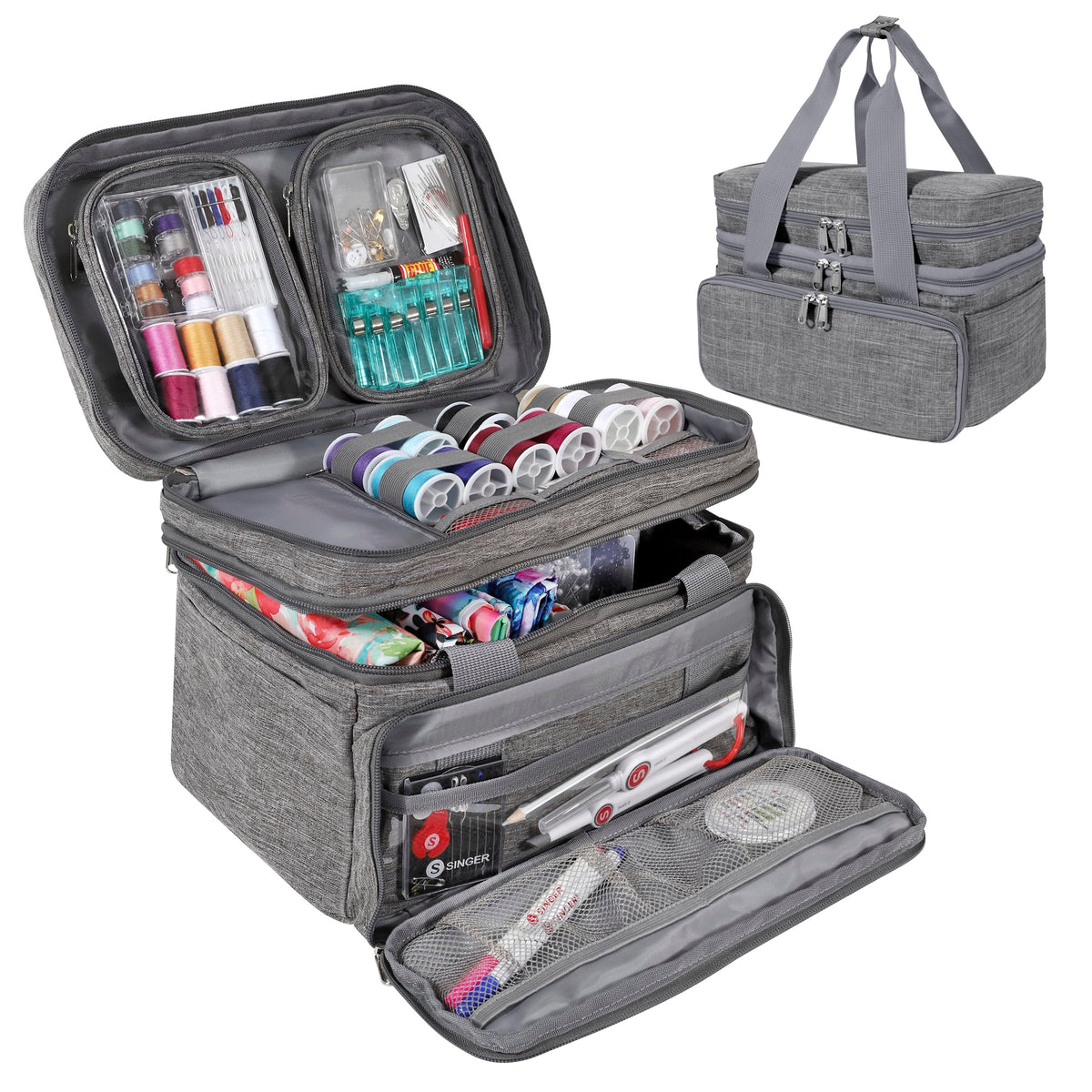 SINGER Sewing Accessories Organizer (Bag Only) – Double Layer Portable Sewing Storage Bag | 2