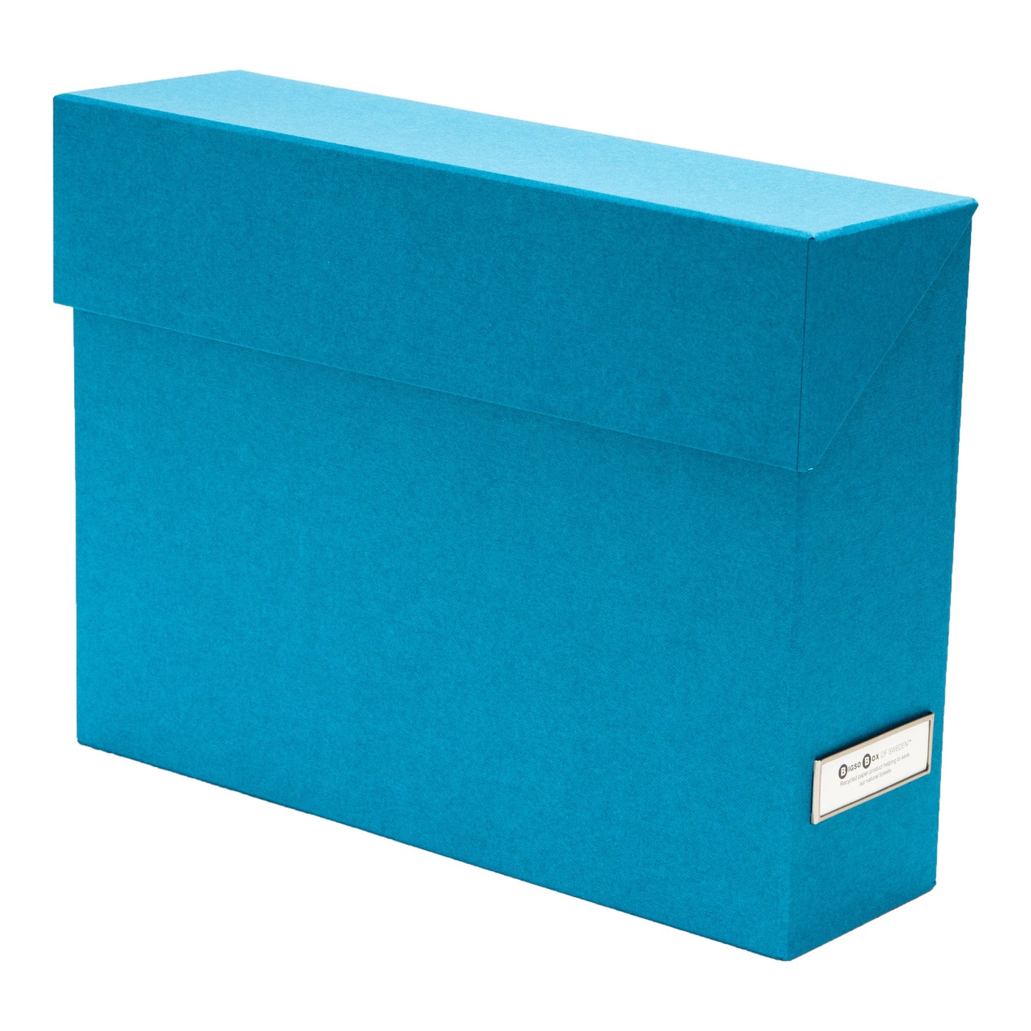 Bigso Lovisa Fiberboard Label Frame 12 File Storage Box | Document Organizer for Important
