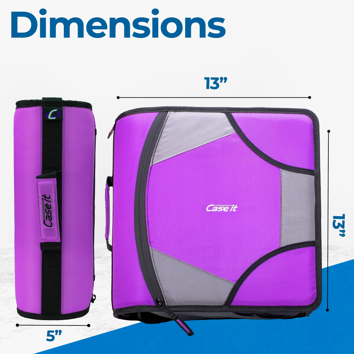 Case-it King Size 3-Ring Binder | 4-Inch Capacity | D-186 Purple