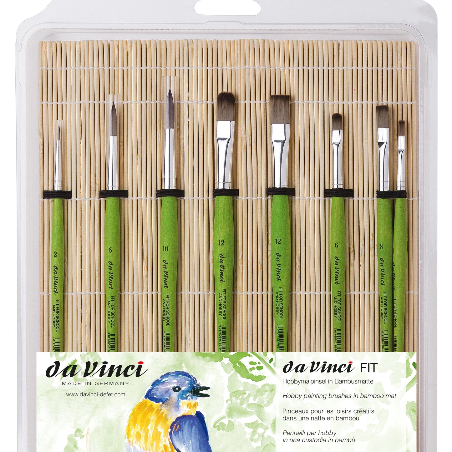 da Vinci Student Student Brush Set, Black 8 Each