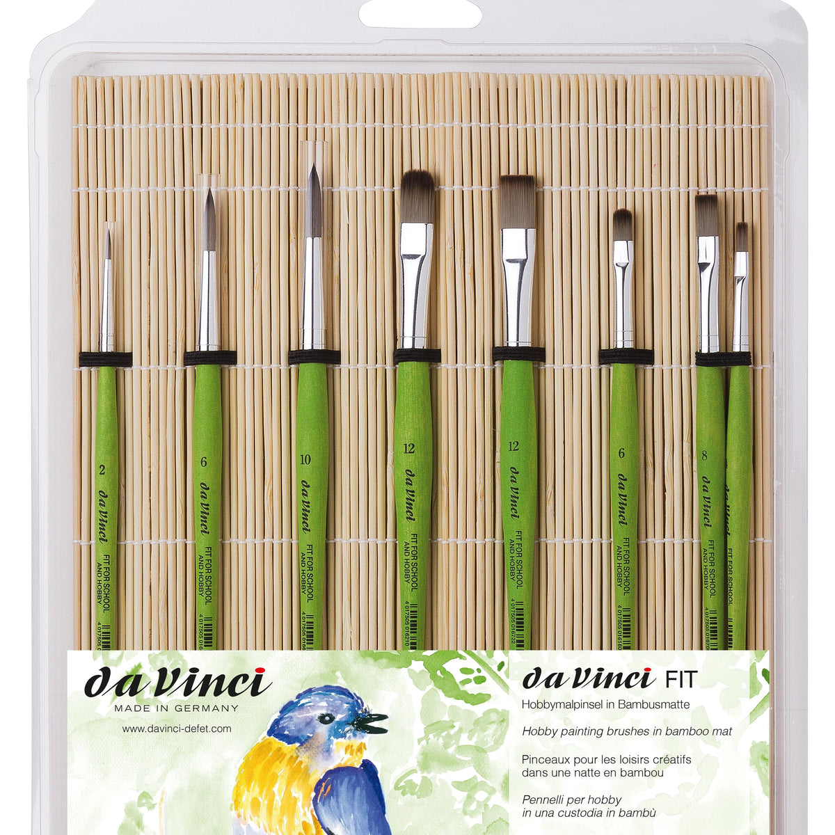 da Vinci Student Student Brush Set, Black 8 Each