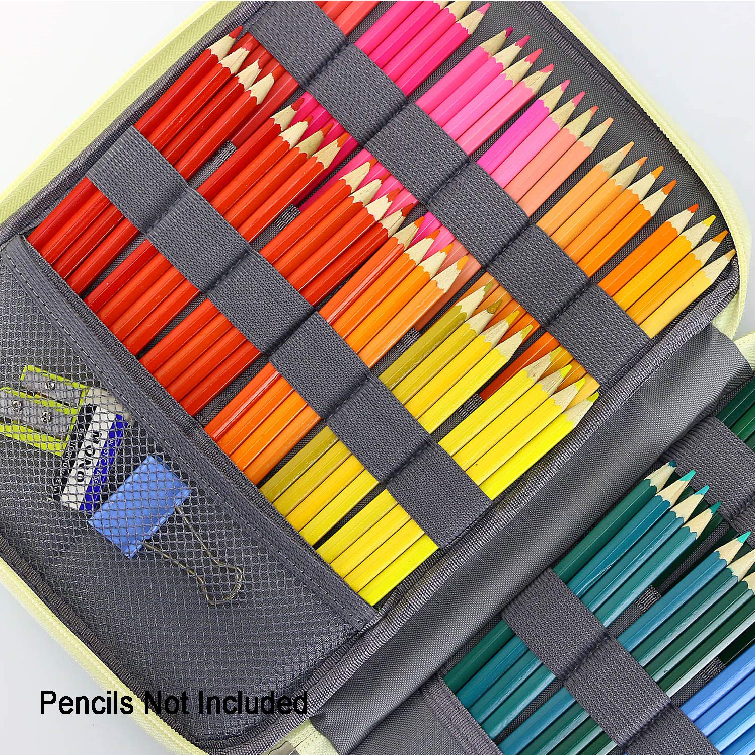 YOUSHARES 192 Slots Colored Pencil Case, Large Capacity Pencil Holder Pen Organizer Bag with Zipper