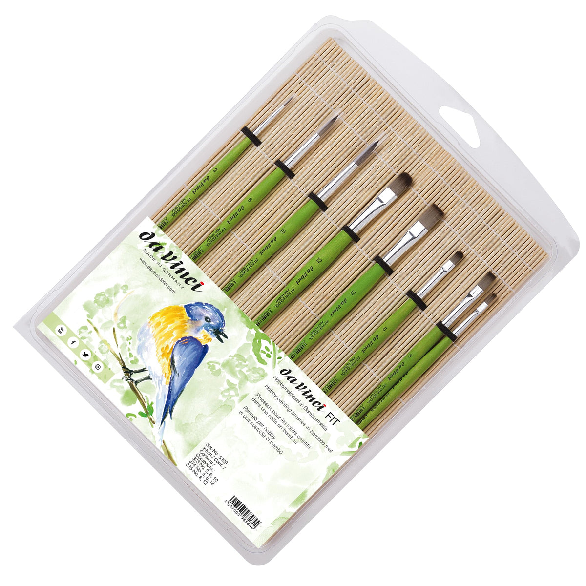 da Vinci Student Student Brush Set, Black 8 Each
