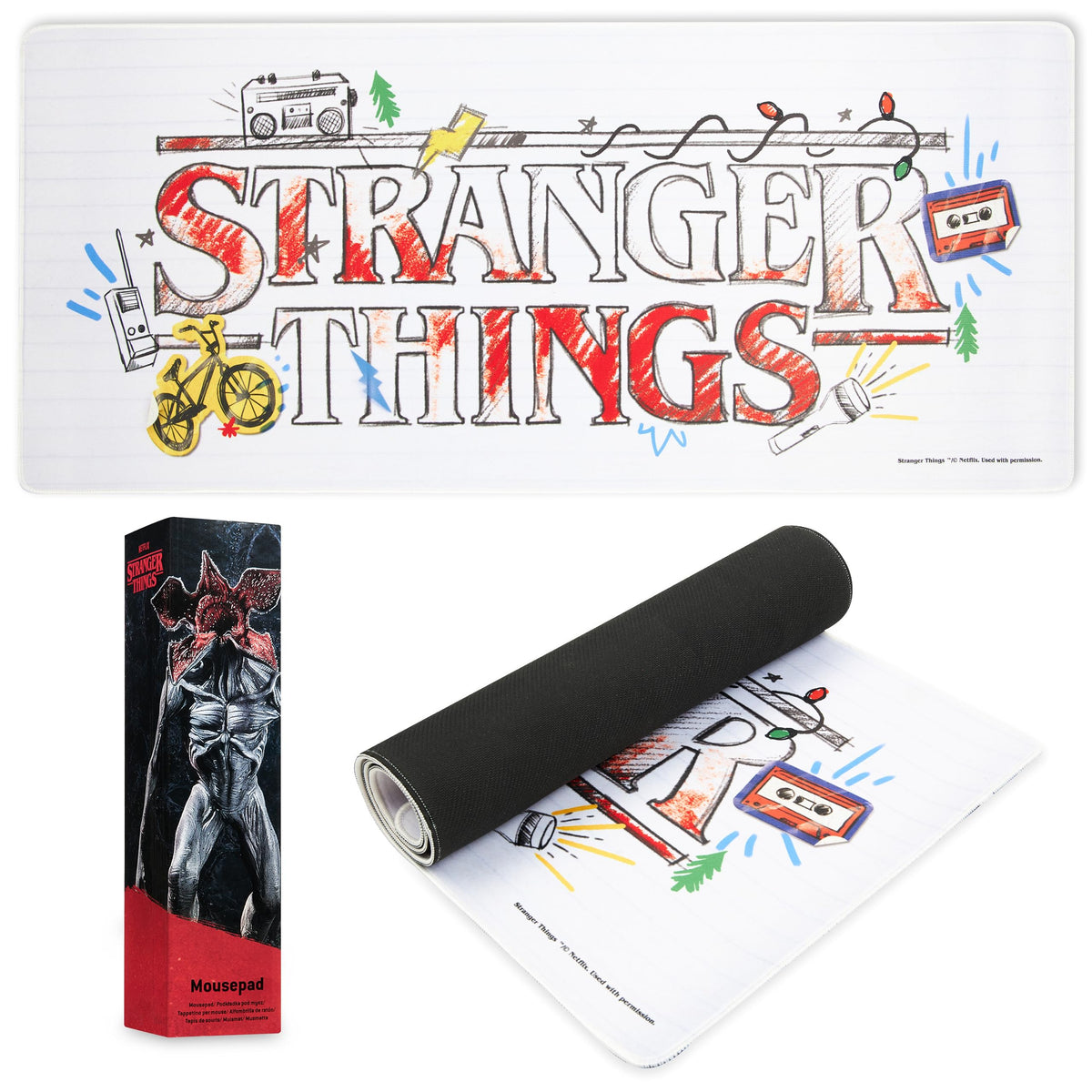 Stranger Things Desk Pad Large Mouse Mat 31.2 x 13.9 Desk Protector Mat PC Laptop Keyboard and