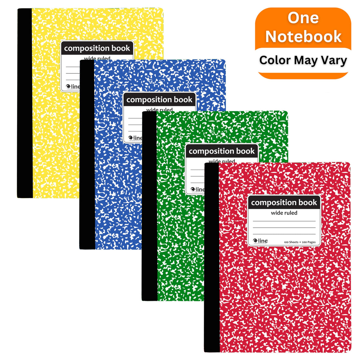 C-Line Composition Notebook, Wide Ruled, Marble, 1/EA (22010)