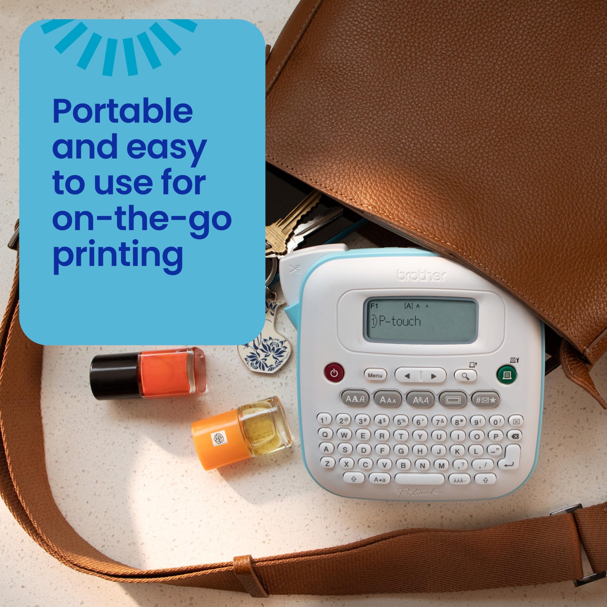 Brother P-Touch PT-N20 Personal Desktop Label Maker, Portable, Handheld and Prints, P-Touch Btag