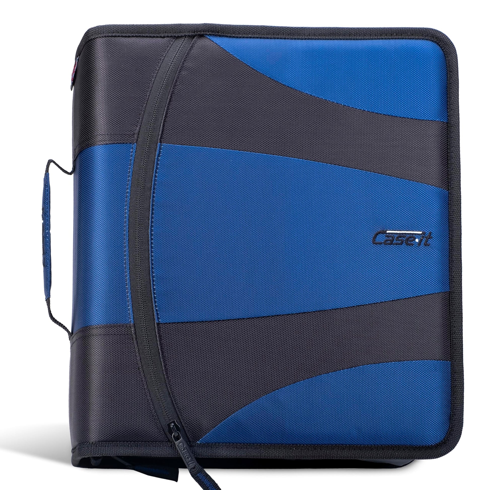 Case-it Dual Zipper Binder | Two 2" D-Rings | 800-Sheet | Dual-301 Blue