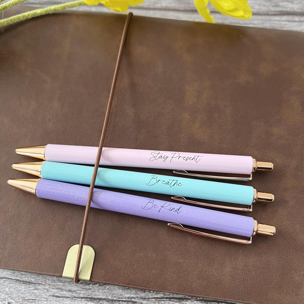 Jxueych Fancy Metal Pen Set with Inspirational Motivational Quotes Nice and Cute Boss Lady Gifts