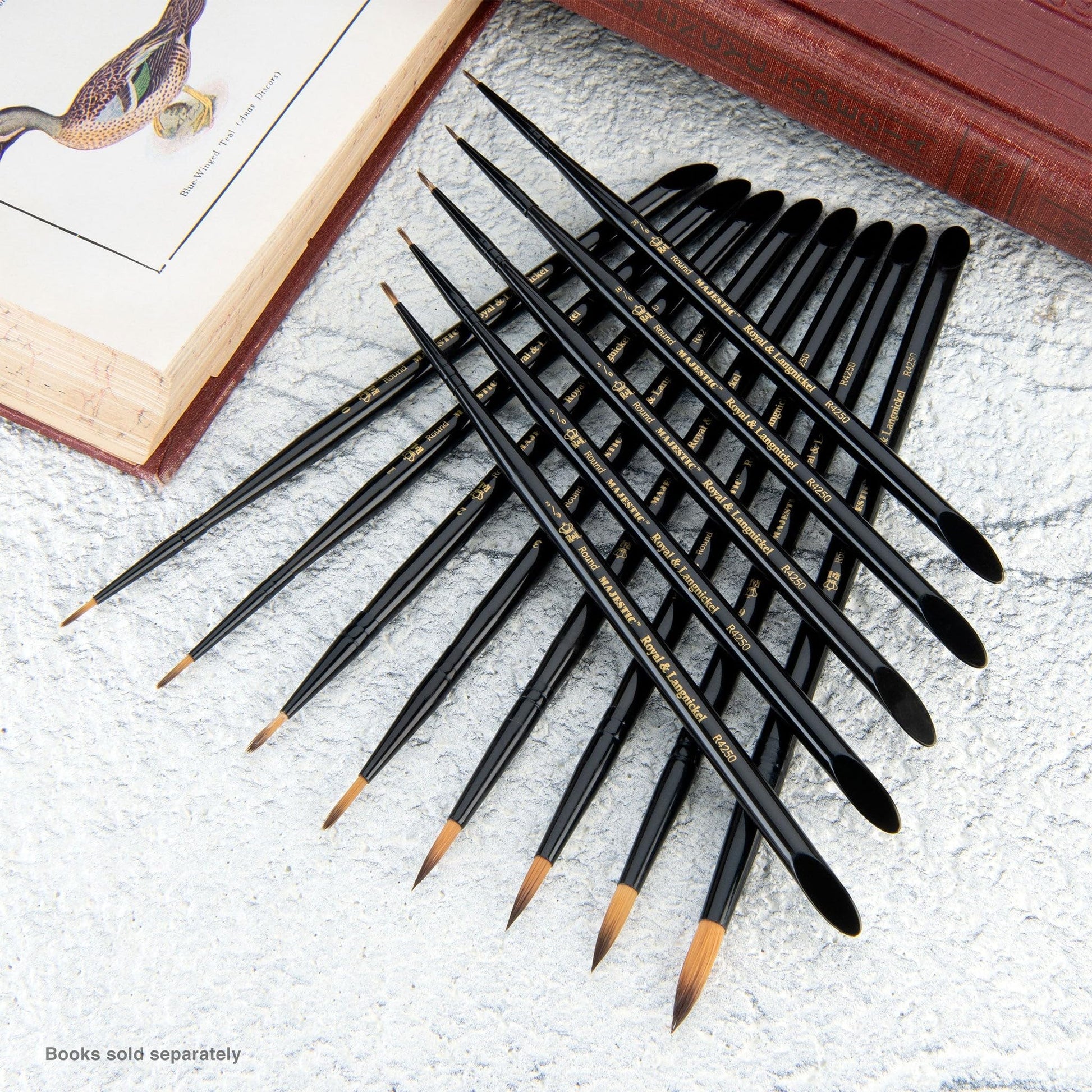 Majestic Royal & Langnickel Standard Handle Round Artist Brush Set for All Water-Based Mediums, 13pc